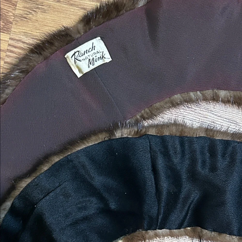Vintage 2 mink fur hats and 2 mink fur collars - Picture 7 of 7
